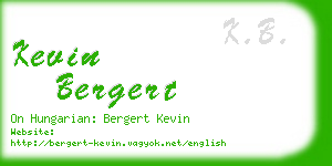 kevin bergert business card